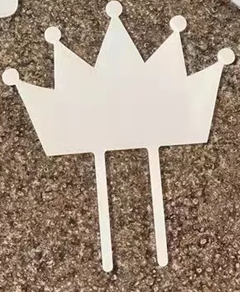 MDF Sublimation Crown Cake Topper