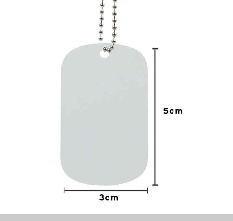 Stainless Steel Dog Tag White