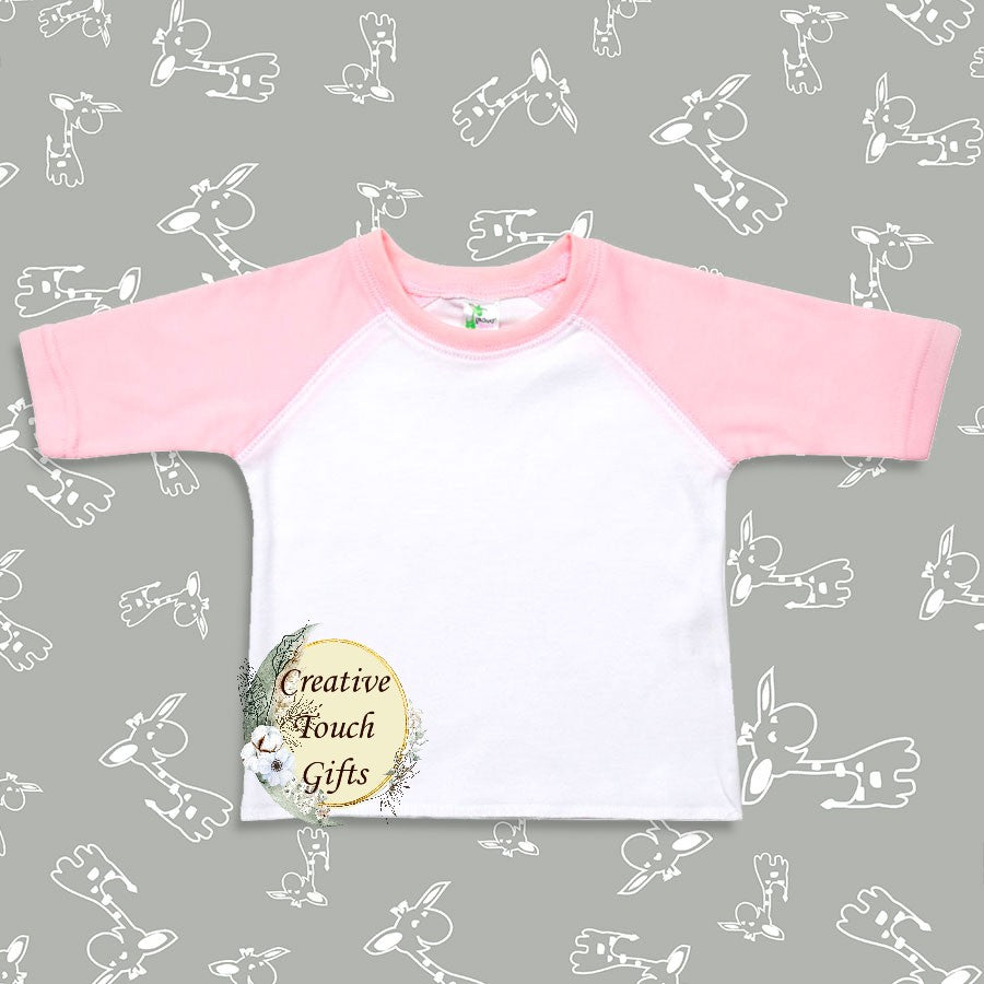 Toddler Raglan T-Shirts – PolyCotton Blend – Creative Touch Gifts Inc.