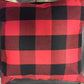 Pillow Cover-Red /Black Check 17"x17" Pillow Covers