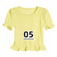 Apparel /Childrens/Solid COLORED True to size Ruffled edge Sleeve & Bottom of Shirt