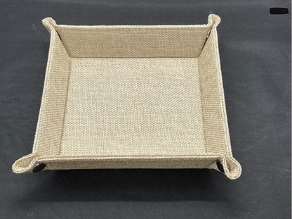 Blank Faux Burlap Snap Tray