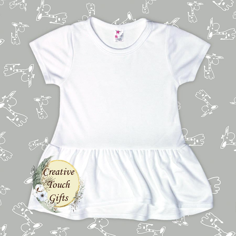 Toddler Short Sleeve Peplum Top 100% polyester for sublimation